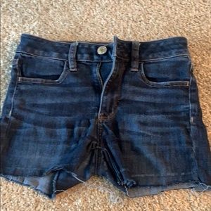 size 2 dark wash American Eagle shorts